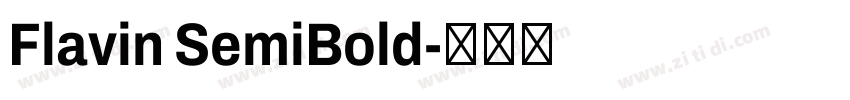 Flavin SemiBold字体转换